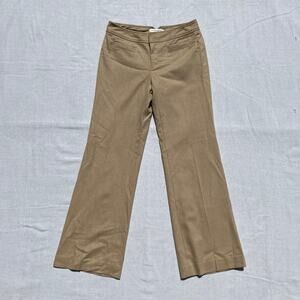 Banana Republic Harrison Wool Dress Pants Beige Camel Brown Size 0 Petite Warm